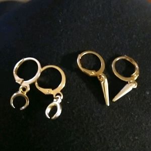 Gold earrings